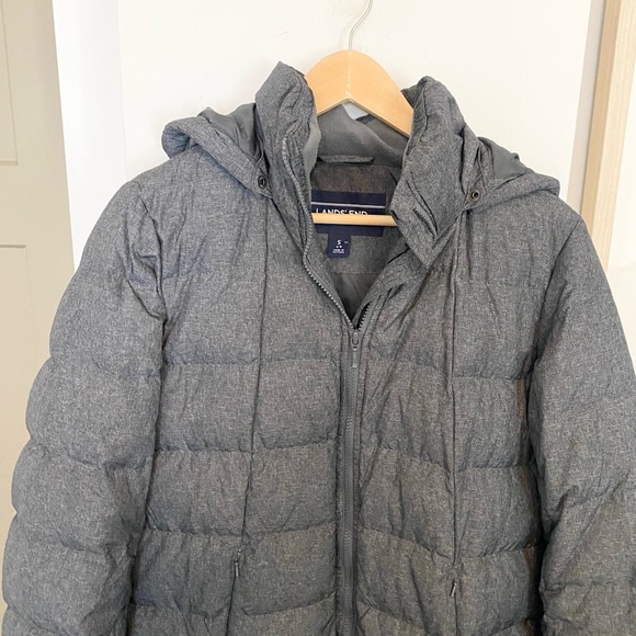 Womens Lands End Down Puffer Coat - Picture 2 of 3